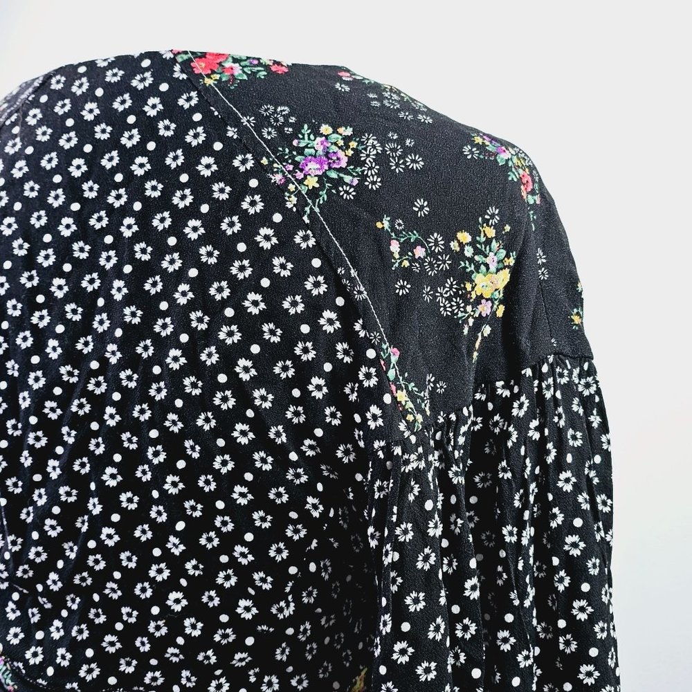 Free People Women's Floral Wonderland A-line Dress, Black, Sz S - Picture 4 of 13